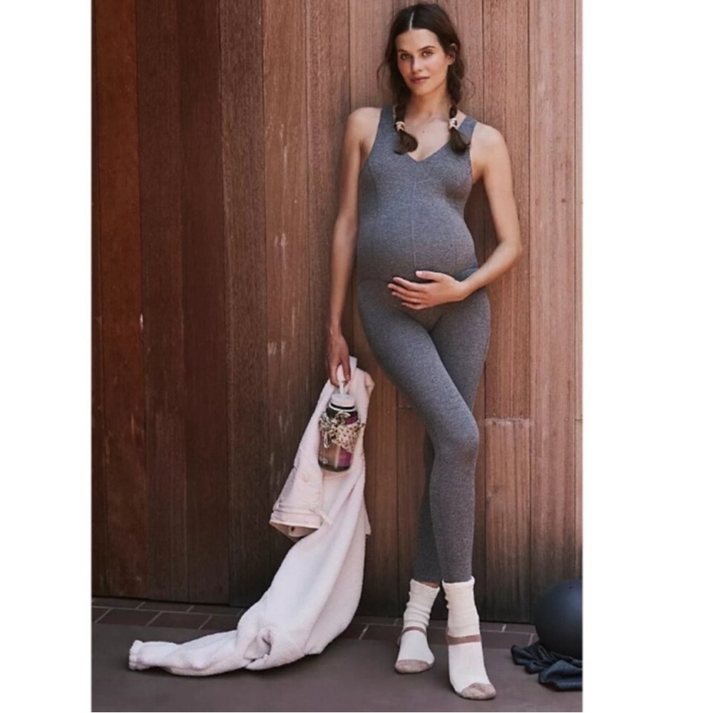 FP Movement Hatch Maternity Jumpsuit Small Never Better One Piece Black Heather - Picture 3 of 16